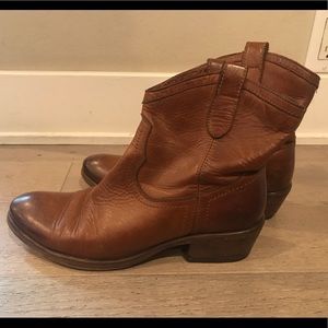Brown Leather Frye Ankle Boots US Women’s Size 9